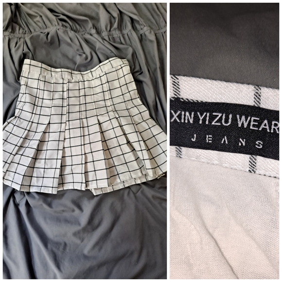 Grid pattern tennis skort - Picture 3 of 4